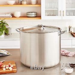 Winware Stainless Steel 80 Quart Stock Pot with Cover, Silver