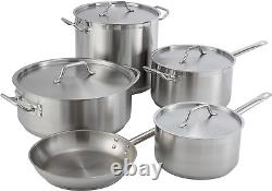 Winware Stainless Steel 80 Quart Stock Pot with Cover, Silver