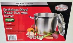 Winware by Winco SST-40 Stainless Steel 40 Quart Stock Pot with withCover NEW