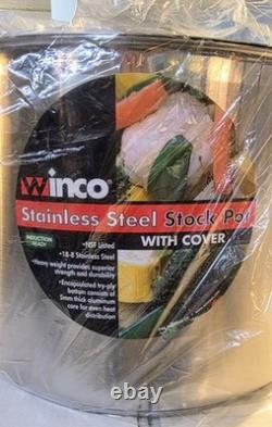Winware by Winco SST-40 Stainless Steel 40 Quart Stock Pot with withCover NEW