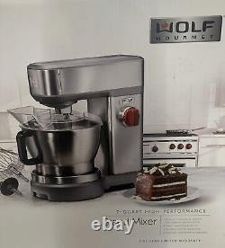Wolf Gourmet High-Performance 7-Quart Stand Mixer Stainless Steel WGSM100S NEW