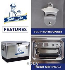 Yakimoto 54-Quart Stainless Steel Cooler for Backyard Garden Family Gatherings
