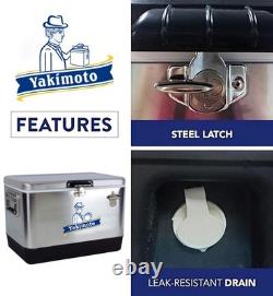Yakimoto 54-Quart Stainless Steel Cooler for Backyard Garden Family Gatherings