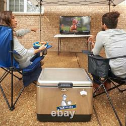 Yakimoto 54-Quart Stainless Steel Cooler for Backyard Garden Family Gatherings