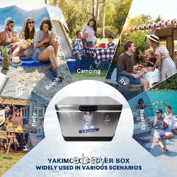 Yakimoto 54-Quart Stainless Steel Cooler for Backyard Garden Family Gatherings