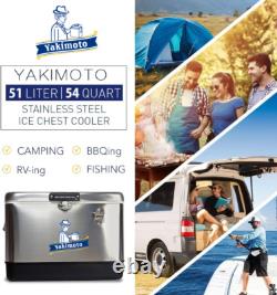 Yakimoto 54Quart stainless steel Insulated Cooler, 5-7 Days Retention, - FREE SHIP