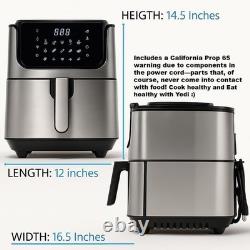 Yedi Evolution Air Fryer, 6.8 Quart, Stainless Steel, Ceramic Cooking Basket