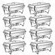 1-8pcs 9.5 Quart Acier Inoxydable Chafing Dish Plateaux Buffet Chafer Réchaud Alimentaire Us