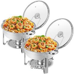 10 Packs 5 Litres Chafing Dish en Acier Inoxydable Plateaux de Buffet Chafer Buffet Warmer