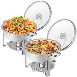 10 Packs 5 Litres Chafing Dish en Acier Inoxydable Plateaux de Buffet Chafer Buffet Warmer