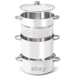 11-Quart Stainless Steel Fruit Juicer Steamer. 2684 <br/><br/>Extracteur de jus de fruits et de légumes en acier inoxydable de 11 pintes. 2684