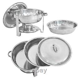 2 Pack 8 Quart 5 Quart Chafing Plat Plateau Buffet Catering Chafers Acier Inoxydable