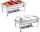 2 Packs 8 Quart Stainless Steel Chafing Dish Buffet Trays Chafer Warmer
Deux Ensembles De Plateaux De Buffet En Acier Inoxydable De 8 Litres Pour Réchaud Chafing Dish