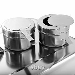 2 Packs Chafing Dish 9 Quart Acier Inoxydable Chafer Rectangulaire Buffet Pleine Taille