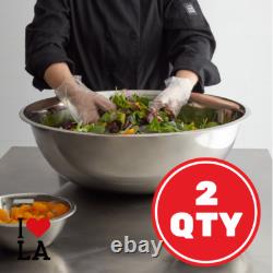2 x Nouveau grand bol à mélanger en acier inoxydable de 30 quarts, robuste, pour restaurant et traiteur