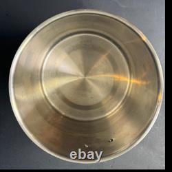 3 récipients en acier inoxydable All Clad avec couvercles en verre, joint étanche, 3, 4, 5 quarts, en très bon état