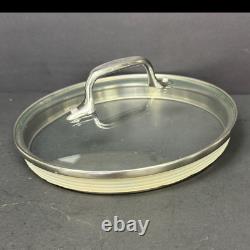 3 récipients en acier inoxydable All Clad avec couvercles en verre, joint étanche, 3, 4, 5 quarts, en très bon état