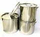32 40 52 Qt Pintes Marmite En Acier Inoxydable Steamer Brew Kettle Withlid Ba76-set3