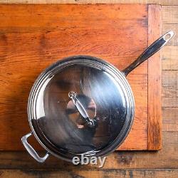 360 Cookware poêle à SAUTE en acier inoxydable GRANDE capacité de 3,5 quarts avec couvercle TRÈS BON ÉTAT