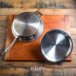 360 Cookware poêle à SAUTE en acier inoxydable GRANDE capacité de 3,5 quarts avec couvercle TRÈS BON ÉTAT