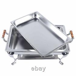 4 Pack 8 Quart/9l Chafing Plat En Acier Inoxydable Plateau Buffet Catering Chafers Us
