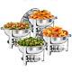 4pcs Plat à Rondeau De 5 Litres En Acier Inoxydable Pour Buffet De Fête