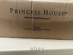 6903 Plat ovale en acier inoxydable Princess Heritage de 5 quarts avec couvercle en verre NIB