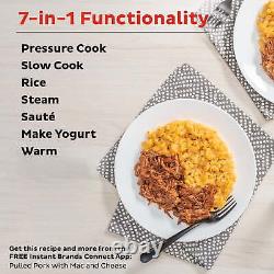 7-en-1 Cuisinière À Pression Électrique 8 Quart Riz Slow Cook Pot En Acier Inoxydable Vapeur