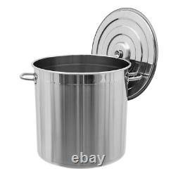 78 Quart Pot à Stock en Acier Inoxydable Grande Cuisine Soupe Grand Cuiseur Vapeur Friteuse