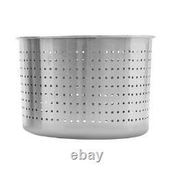 78 Quart Pot à Stock en Acier Inoxydable Grande Cuisine Soupe Grand Cuiseur Vapeur Friteuse