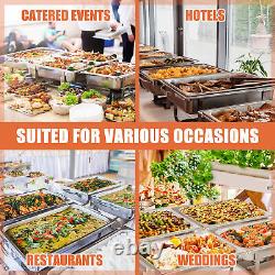 8 Quart Stainless Steel Rectangular Chafing Dish Full Size Buffet Catering  		<br/>	 	 <br/>
 	Chafing Dish Rectangulaire en Acier Inoxydable de 8 Quarts pour Buffet et Service Traiteur