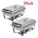 9 Sets Quart Chafing Dish Buffet Catering Acier Inoxydable Avec Tray Pliant Chafer