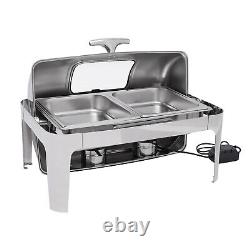 9l/ 9.5quart Acier Inoxydable Chafer Chafing Dish Set Buffet Catering Food Warmer
