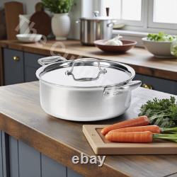 All-Clad Collective Batterie de cuisine D7 faitout rond de 6 pintes en acier inoxydable, neuf dans sa boîte (BNIB)