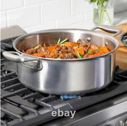 All-Clad Collective Batterie de cuisine D7 faitout rond de 6 pintes en acier inoxydable, neuf dans sa boîte (BNIB)