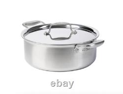 All-Clad Collective Batterie de cuisine D7 faitout rond de 6 pintes en acier inoxydable, neuf dans sa boîte (BNIB)