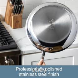 All Clad D3 chauffe-beurre en acier inoxydable de 0,5 quart, 3 plis, compatible induction