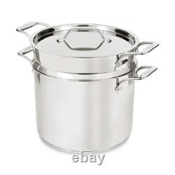 All-Clad Simply Strain, faitout en acier inoxydable avec panier, 12 pintes