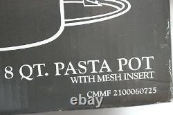 All-clad 8 Quart Stock Pasta Pot Strainer Steamer Mesh + Couvercle En Acier Inoxydable Nouveau