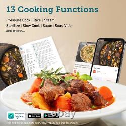 Autocuiseur Électrique 6 Quart Acier Inoxydable 9 en 1 Multicuiseur Instantané NOUVEAU