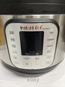 Autocuiseur Instant Pot Duo Nova 100 à pression, 10 litres, en acier inoxydable avec panier vapeur