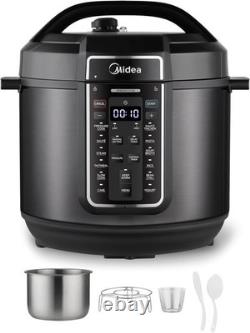 Autocuiseur électrique élégant en acier inoxydable de 8 pintes avec 12 modes de cuisson