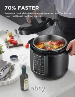 Autocuiseur électrique élégant en acier inoxydable de 8 pintes avec 12 modes de cuisson