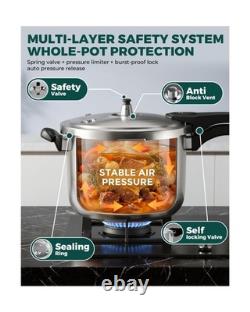 Autocuiseur en acier inoxydable de 10 quarts WantJoin compatible avec l’induction