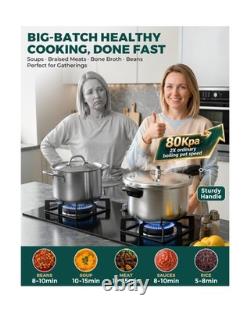Autocuiseur en acier inoxydable de 10 quarts WantJoin compatible avec l’induction