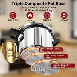 Autocuiseur en acier inoxydable de 12,68 quarts, grande capacité jumbo pour cuisinière<br/>
	
 
