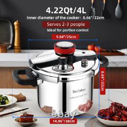 Autocuiseur en acier inoxydable de 4,22 quarts, petit autocuiseur compact pour cuisinière