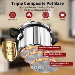 Autocuiseur en acier inoxydable de 4,22 quarts, petit autocuiseur compact pour cuisinière