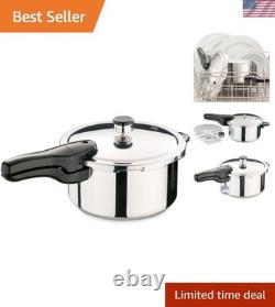 Autocuiseur en acier inoxydable de 4 pintes avec couvercle verrouillable pour une cuisson saine et rapide