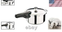 Autocuiseur en acier inoxydable de 4 pintes avec couvercle verrouillable pour une cuisson saine et rapide